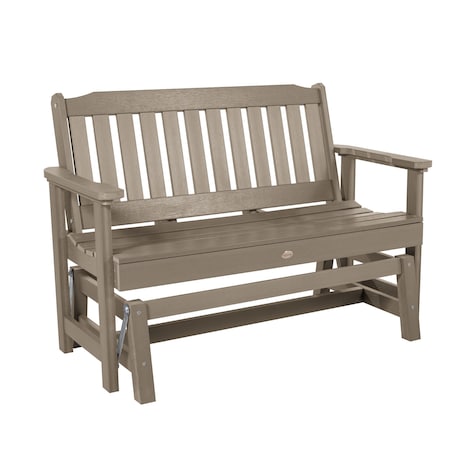 Highwood Usa 4ft Lehigh Gliding Bench Outdoor Furniture for Patio, Backyard, Garden AD-GLBENLH2-WBR
